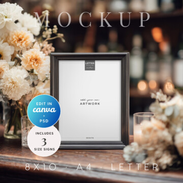 Evening Ember Bar Sign Mockup