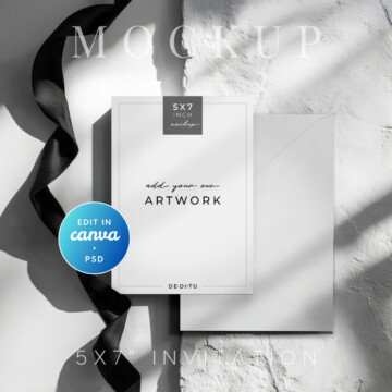 Monochrome Luxe Invitation Mockup