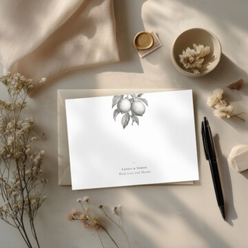 Golden Hour Paper 5x7 Landscape Mockup with Pen - Example