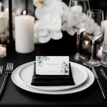 Orchid Noir Place Card Mockup Example