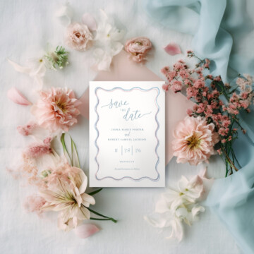 Blush Reverie 5x7 Invitation Mockup Example