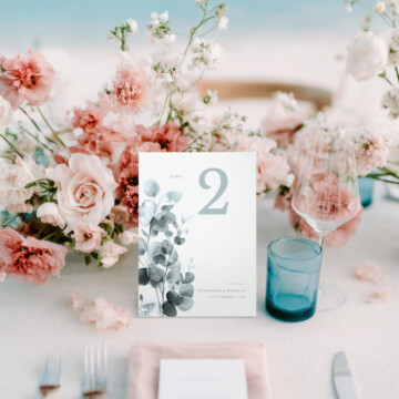 Blush Reverie Table Sign Mockup Example