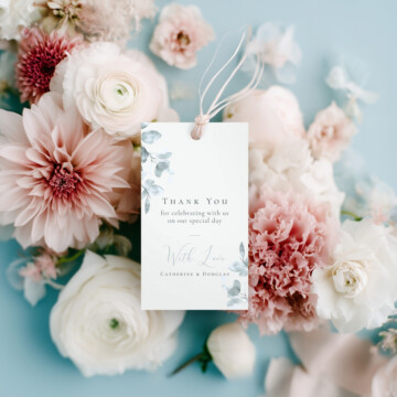 Blush Reverie Favor Hang Tag Mockup Example