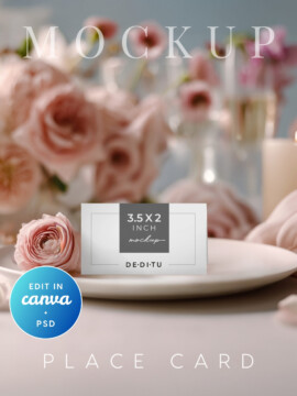 Heirloom Rose Place Card Mockup