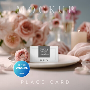 Heirloom Rose Place Card Mockup