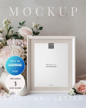 Heirloom Rose Small Sign Mockup
