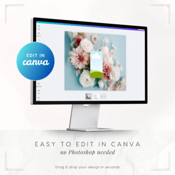 Blush Reverie Favor Hang Tag Mockup - Editable in Canva