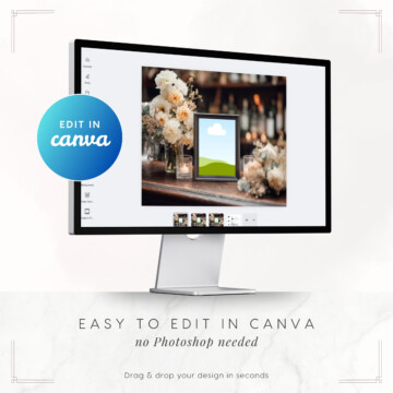 Evening Ember Bar Sign Mockup - Easy to Edit in Canva
