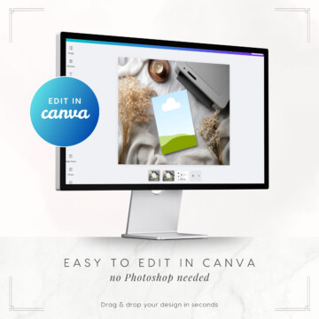 Printable Sheet with Printer Mockup - Edit in Canva
