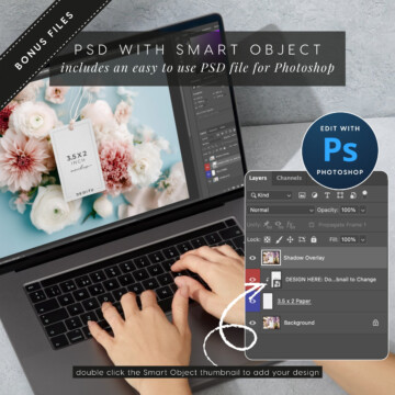 Blush Reverie Favor Hang Tag Mockup - Photoshop Files Included
