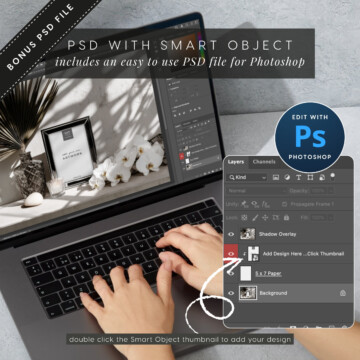 PSD files included to edit with Photoshop