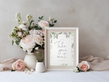 Heirloom Rose Sign A4 Mockup with Example