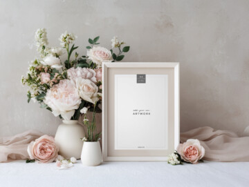 Heirloom Rose Sign A4 Mockup