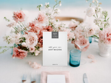 Blush Reverie Table Sign Mockup