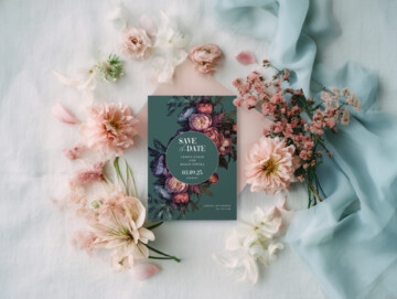 Blush Reverie 5x7 Invitation Mockup Example