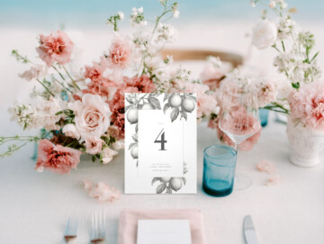 Blush Reverie Table Sign Mockup Example