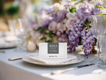 Beneath the Wisteria Place Card Mockup Template