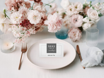 Blush Reverie Wedding Place Card Mockup