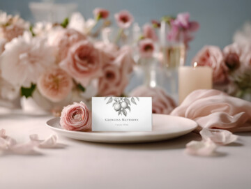 Heirloom Rose Place Card Mockup