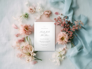 Blush Reverie 5x7 Invitation Mockup Example