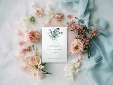 Blush Reverie 5x7 Invitation Mockup Example