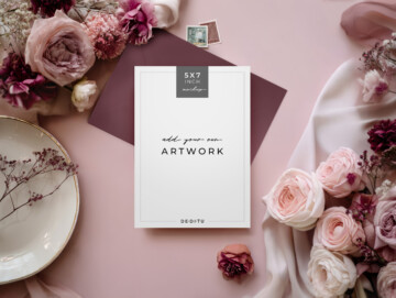 Mauve Bloom 5x7 Invitation Mockup 2