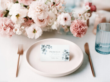 1. Blush Reverie Wedding Place Card Mockup Example