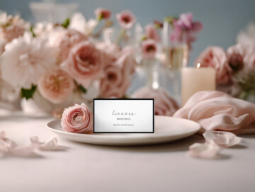 Heirloom Rose Place Card Mockup