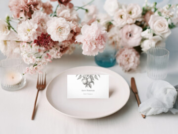 Blush Reverie Wedding Place Card Mockup Example