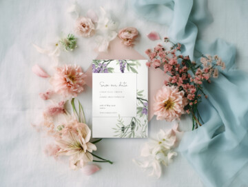 Blush Reverie 5x7 Invitation Mockup Example